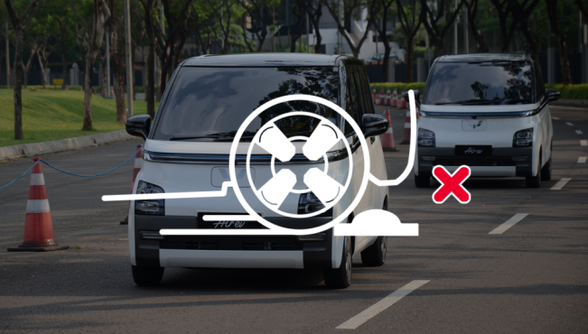 ilustrasi menghindari benturan pada mobil listrik. (wuling.id)